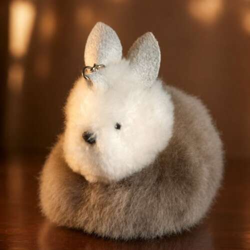 Handcrafted Alpaca Bunny Key Chain