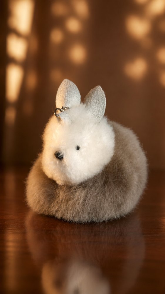Handcrafted Alpaca Bunny Key Chain