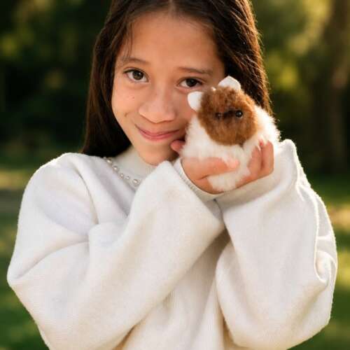Handcrafted Alpaca Guinea Pig Key Chain