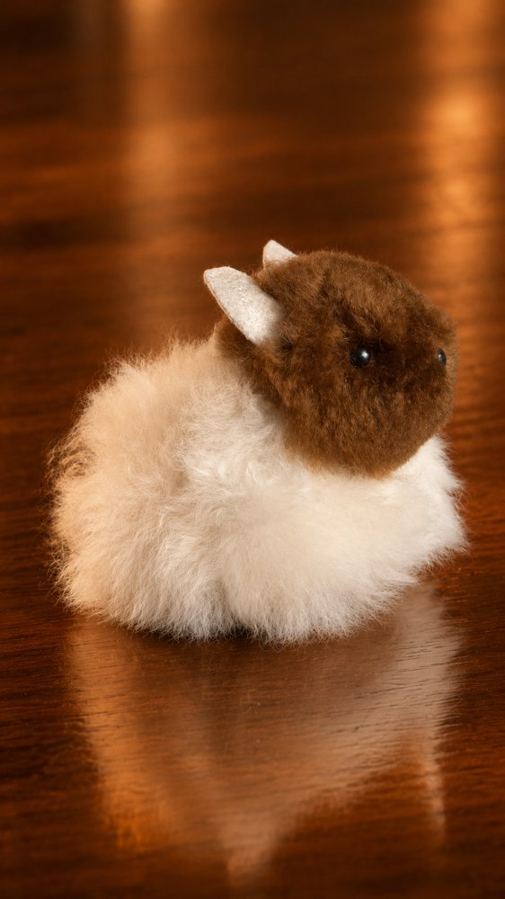 Handcrafted Alpaca Bunny Key Chain - Image 3