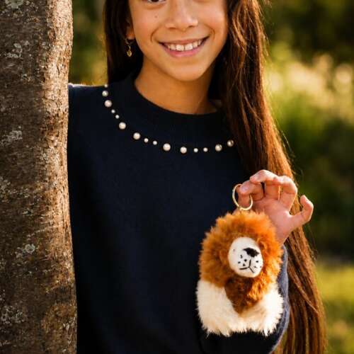 Handcrafted Alpaca Lion Key Chain
