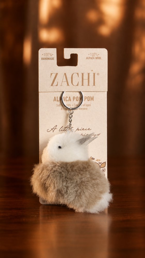 Handcrafted Alpaca Bunny Key Chain - Image 4