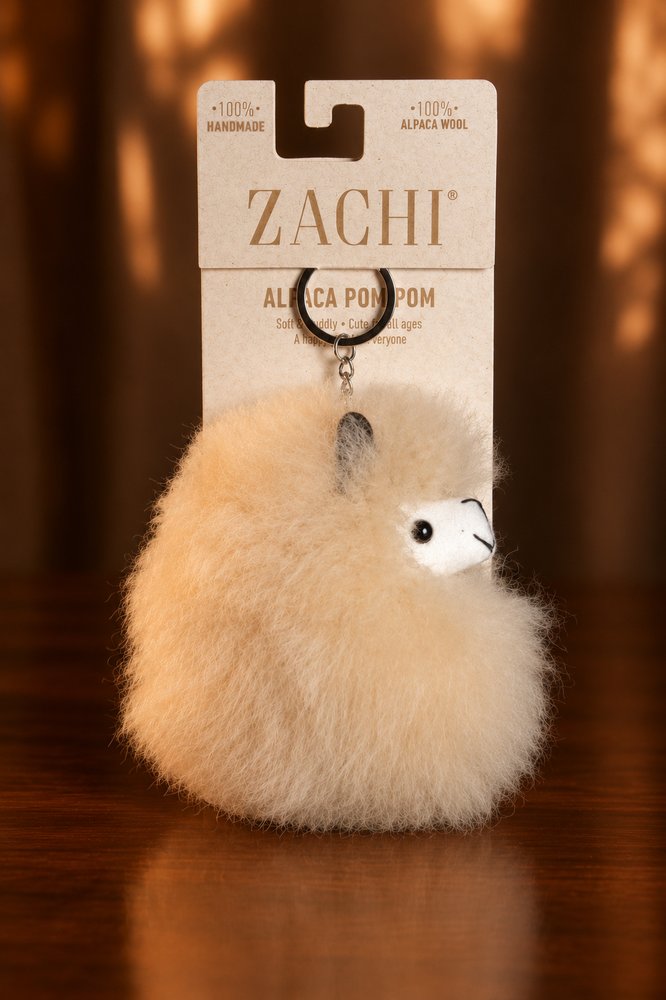 Handcrafted Alpaca Head Key Chain - Image 4