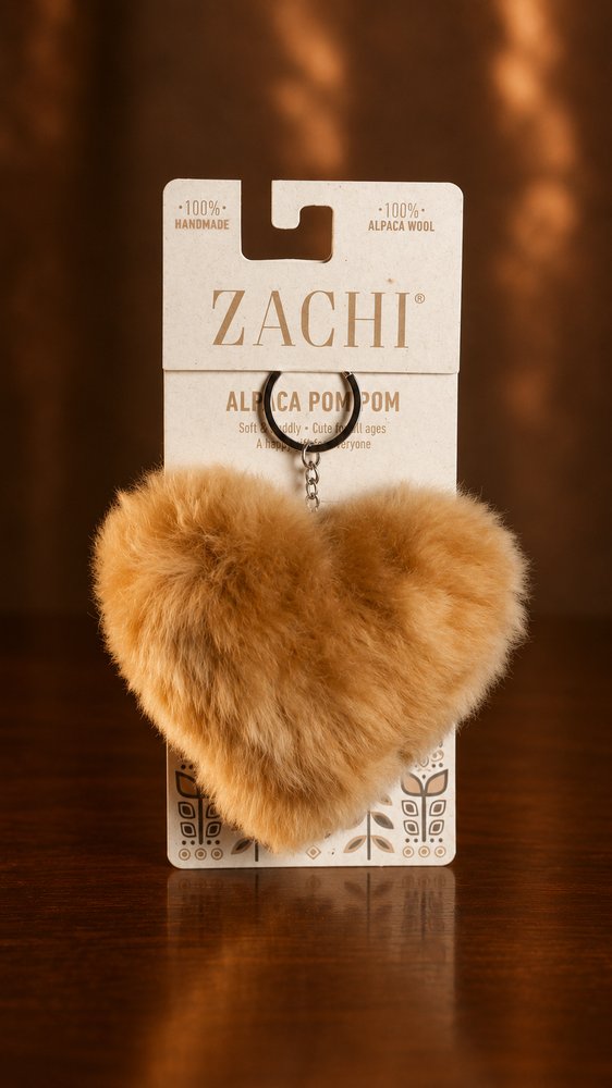 Handcrafted Heart Alpaca Key Chain - Image 8