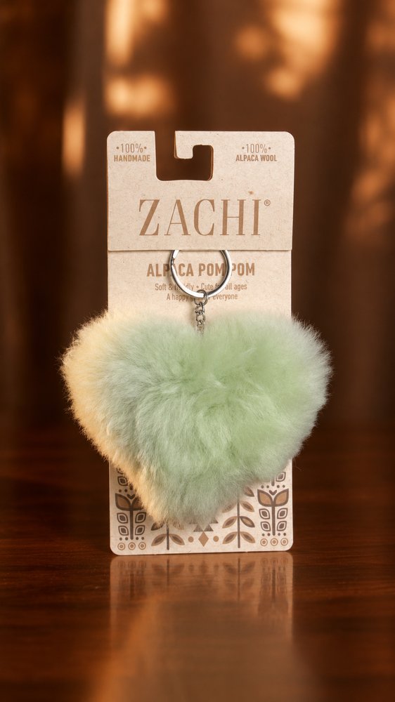 Handcrafted Heart Alpaca Key Chain - Image 7