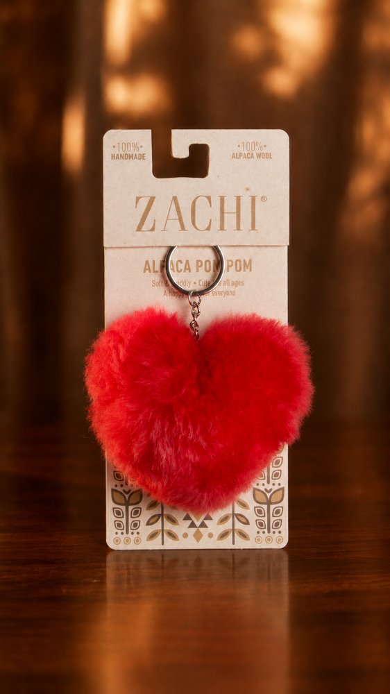 Handcrafted Heart Alpaca Key Chain - Image 10